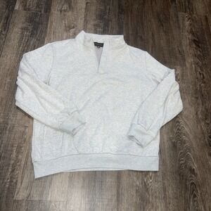 Premise~MEDIUM~ Gray Sweatshirt 1/4 Zip Designer Mens